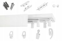 Szyna sufitowa podwójny PCV z maskownicą karnisz sufitowy z osłoną 200