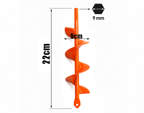 wiertło 5x22cm świder ogrodowy do gleby na Arena.pl