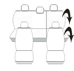 Pokrowce MIAROWE do VW Polo IV 4 tył 2/1 01-09r. P3 zdjęcie 3