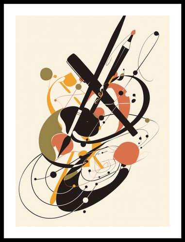 Plakat 40x55cm Abstrakcyjny Rapsod na Arena.pl