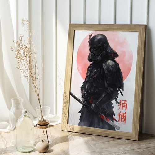 Plakat nowoczesny samuraj 70x100 cm na Arena.pl