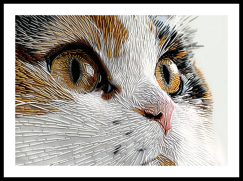 Plakat 59,4x42cm Nitkowany Kot zdjęcie 3