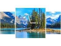 80X40CM ZEGAR JEZIORO MALIGNE OBRAZ