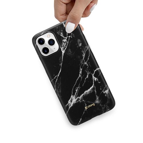 Crong Marble Case – Etui do iPhone 11 Pro (czarny) na Arena.pl