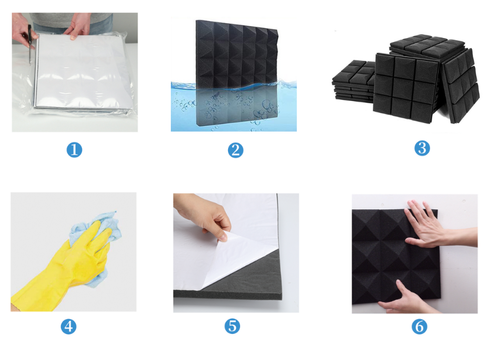 48x PIANKA MATA WYGŁUSZAJĄCA SAMOPRZYLEPNA AKUSTYCZNA 4m2 30x30x5 na Arena.pl