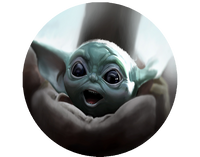 Opłatek na tort Baby Yoda