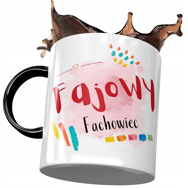 Kubek Czarny Dla Fachowca Fajowy Fachowiec Prezent Z Nadrukiem Ze Zdjęciem zdjęcie 1