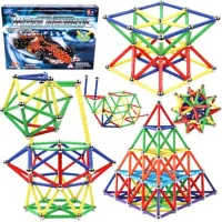 KLOCKI MAGNETYCZNE KULKI SŁUPKI ZESTAW XXL 250el.