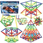 KLOCKI MAGNETYCZNE KULKI SŁUPKI ZESTAW XXL 250el.