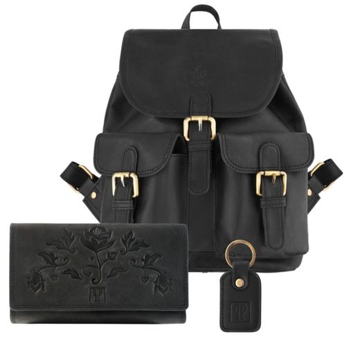 zestaw prezentowy dla niej zup-101-bl plecak skórzany t-16-bl portfel na Arena.pl