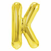 Balon foliowy litera K złoty 40 cm personalizowany własny napis z balonów