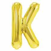Balon foliowy litera K złoty 40 cm personalizowany własny napis z balonów