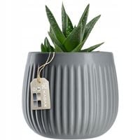KADAX Doniczka Ceramiczna Osłonka 12cm Szara