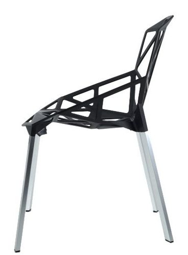 Krzesło SPLIT PREMIUM czarne - aluminium na Arena.pl
