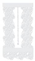 P46 Panel EKRAN nowoczesny stylowa firana ażur KWIATY glamur 60x120 biały