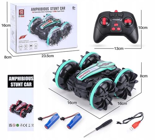 SAMOCHÓD ZDALNIE STEROWANY RC GESTAMI AMFIBIA 2 PILOTY 4x4 360° PŁYWAJĄCY na Arena.pl