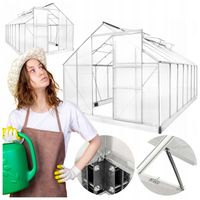 Duża szklarnia ogrodowa z poliwęglanu 2,5x4,3x2,05m tunel ogrodowy 10,75m2