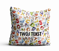Poduszka DZIECIĘCA z Twoim napisem PD62 kolorowe literki