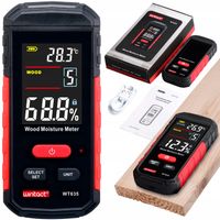 BEZINWAZYJNY WILGOTNOŚCIOMIERZ INDUKCYJNY DREWNA MAT. BUDOWLANYCH TERMOMETR