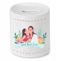 Skarbonka Dla Mamy Matki Best Mom Ever Prezent Z Nadrukiem Ze Zdjęciem