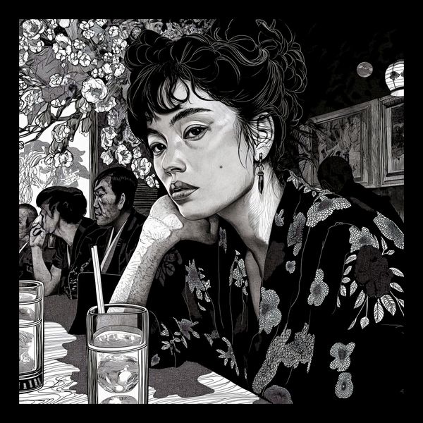 Plakat 30x30cm Czarne Kimono zdjęcie 2
