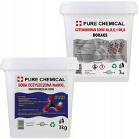 SODA OCZYSZCZONA + BORAKS WODOROWĘGLAN SODU I CZTEROBORAN SODU 2x 3kg