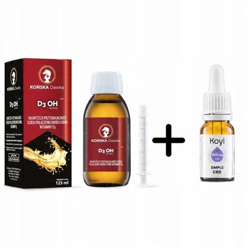 Witamina D3 OH K2 50000 Suplement Końska Dawka Carska + Olejek CBD 10% na Arena.pl