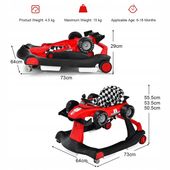 Chodzik dla dzieci 4 w 1, chodzik dla dzieci dla niemowląt od 6 miesięcy