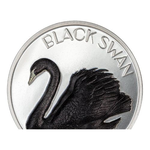 Cook Islands: Black Swan 2 uncje Srebra 2023 Black Proof Ultra High Relief na Arena.pl