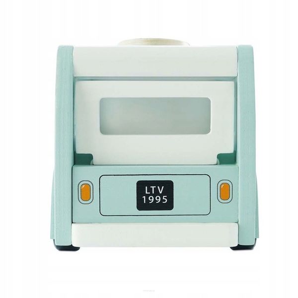 LE TOY VAN DREWNIANY WAKACYJNY KAMPER Z DESKĄ SURFINGOWĄ CAMPERVAN VINTAGE zdjęcie 3