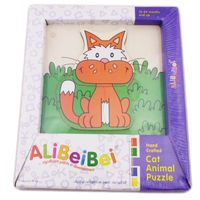 puzzle drewniane kot
