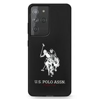 us polo ushcs21lslhrbk s21 ultra g998czarny/black silicone logo