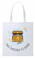 Torba Biała Eco Shopper Dla Tancerki Prezent Z Nadrukiem Ze Zdjęciem