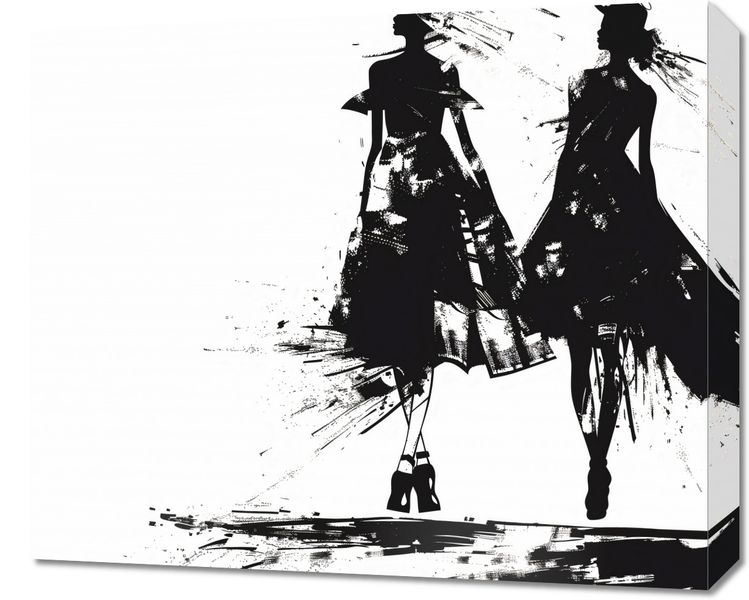 Obraz 60x50cm Atramentowy Przerys zdjęcie 1