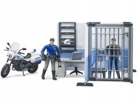 Komenda policji z figurkami i motocyklem Bruder 62732