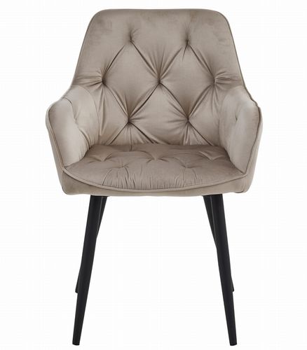 Krzesło JORK - ciemny beż aksamit / nogi czarne x 1 na Arena.pl