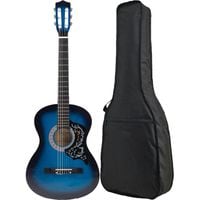 Gitara klasyczna Castelo 7/8 Niebieska od 12 lat dla dorosłych Pokrowiec