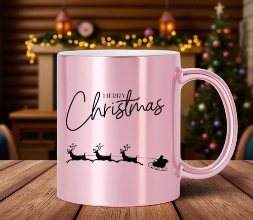 KUBEK RÓŻOWY PREMIUM PREZENT ŚWIĄTECZNY BOŻE NARODZENIE MIKOŁAJKI na Arena.pl