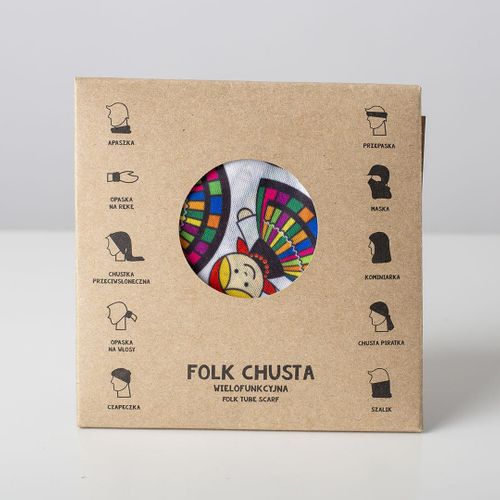 Chusta wielofunkcyjna folk - łowiczanki na Arena.pl