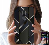 ETUI DO HUAWEI MATE 10 LITE - ZŁOTE RAMKI, ELEGANCKIE WZORY + SZKŁO