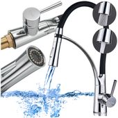 Zestaw bateria kuchenna stojąca na zlew ruchoma elastyczna wylewka perlator