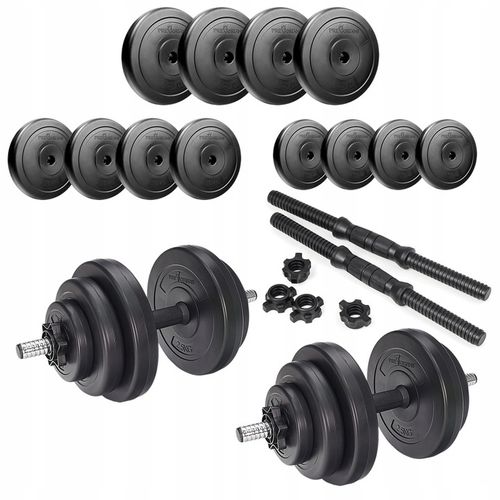 HANTLE REGULOWANE ZESTAW HANTLI HANTELKI SZTANGIELKI DO ĆWICZEŃ 2x10kg 20KG na Arena.pl