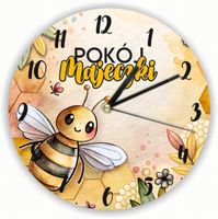 ZEGAR ścienny PREZENT duży wybór wzorów DLA DZIECKA z imieniem PSZCZÓŁKA