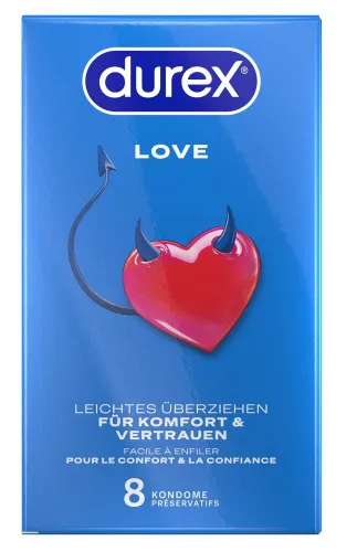 durex love 8 szt. prezerwatywy anatomiczne, łatwe dopasowanie na Arena.pl