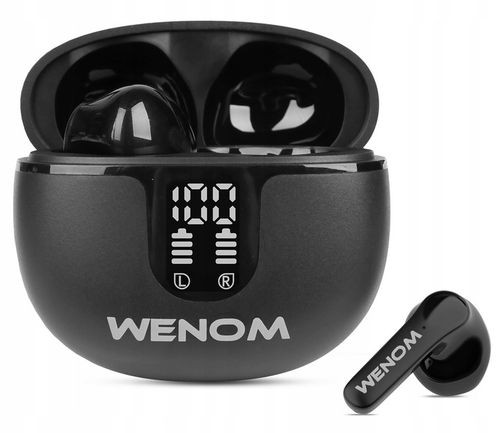SŁUCHAWKI BEZPRZEWODOWE DOUSZNE WENOM WGM 14-PRO ANC 2 MIKROFONY LED EKRAN na Arena.pl