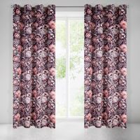 Zasłona gotowa na przelotkach MIREI 140x250 śliwka/ciemnorózowy