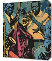 Obraz 40x50cm Jazzmani w Gazie