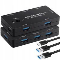 2 x Przełącznik KVM Switch USB 4x USB 2.0 480Mb/s na dwa komputery