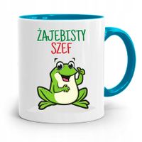 Kubek Błękitny Dla Szefa Szefowa Żajebisty Prezent Z Nadrukiem Ze Zdjęciem