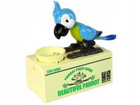 SKARBONKA INTERAKTYWNA AUTOMAT ZJADA MONETY PAPUGA ZŁODZIEJASZEK MONET